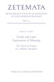Greek and Latin. Expressions of Meaning