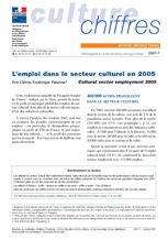 L’emploi dans le secteur culturel en 2005