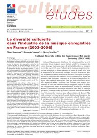 La diversité culturelle dans l’industrie de la musique enregistrée en France (2003-2008)