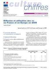 Diffusion et utilisation des TIC en France et en Europe en 2009