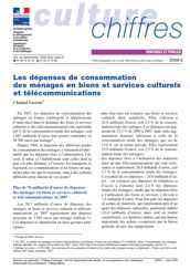 Les dépenses de consommation des ménages en biens et services culturels et télécommunications