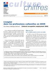 L’emploi dans les professions culturelles en 2005