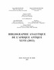 Bibliographie analytique de l’Afrique antique XLVII (2013)