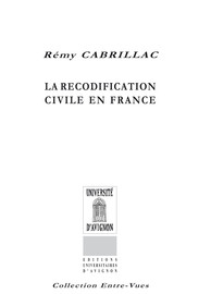 La Recodification civile en France