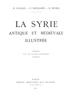 Topographie historique de la Syrie antique et médiévale