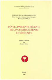 Développements récents en linguistique arabe et sémitique