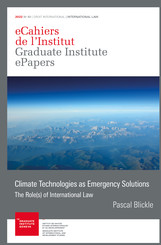 Climate Technologies as Emergency Solutions