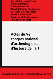 Actes du Ve congrès national d'archéologie et d'histoire de l'art