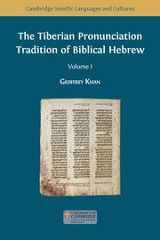 The Tiberian Pronunciation Tradition Of Biblical Hebrew Volume I I 1 Consonants Open Book Publishers