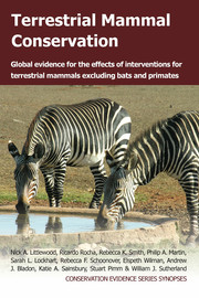 Terrestrial Mammal Conservation - 2. Threat: Residential and commercial  development - Open Book Publishers