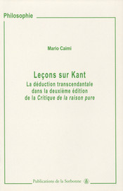 Lecons Sur Kant Chapitre 1 Editions De La Sorbonne