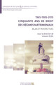 1965-1985-2015 : Cinquante ans de droit des régimes matrimoniaux