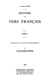 Histoire Du Vers Francais Tome V Premiere Section Les Metres Presses Universitaires De Provence